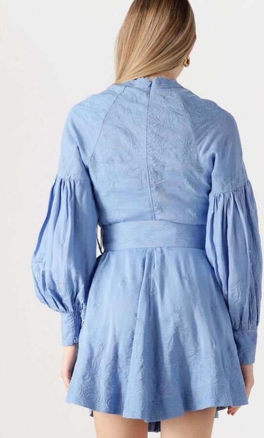 SCARLETT POPPIES Dames Jurken Berite Short Dress Lichtblauw - Foto 2