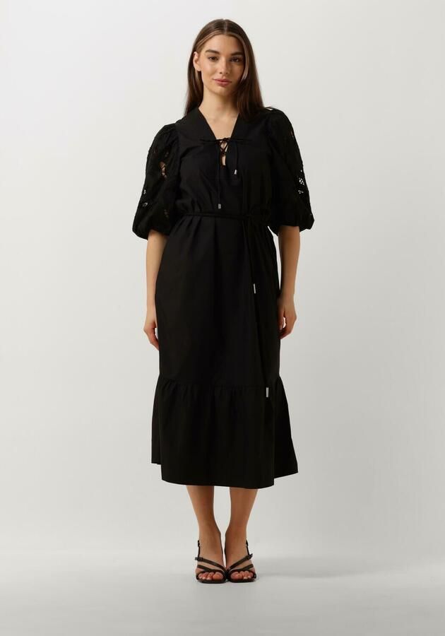 Scarlett Poppies Midi-jurk met opengewerkte mouwen Istanbul zwart - Foto 3