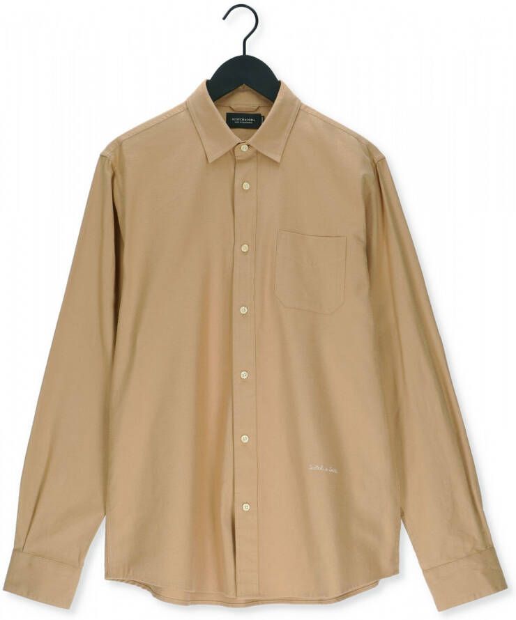 Beige Scotch & Soda Casual Overhemd 163332 Seasonal Relaxed fit
