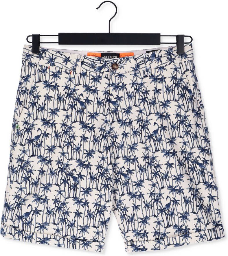 SCOTCH & SODA Heren Broeken Stuart Printed Pima Cotton Short Beige