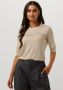 SCOTCH & SODA Dames Tops & T-shirts Short Sleeved Crew Neck Pullover Beige - Thumbnail 1