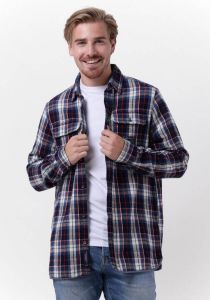 Scotch & Soda Blauwe Casual Overhemd Regular Fit Mid-weight Brushed Flannel Check Shirt