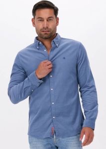 Scotch & Soda Blauwe Casual Overhemd Slim-fit Fine Corduroy Shirt