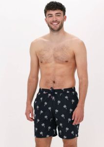 Scotch & Soda Blauwe Recycled Polyester Embroidered Swimshort