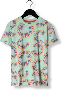 Scotch & Soda Blauwe T-shirt Relaxed Fit All Over Printed