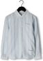 SCOTCH & SODA Jongens Overhemden Yarn Dyed Long Sleeve Linen Shirt Blauw wit Gestreept - Thumbnail 1