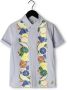 SCOTCH & SODA Jongens Overhemden Placed Print Seersucker Stripe Short Sleeve Blauw wit Gestreept - Thumbnail 1