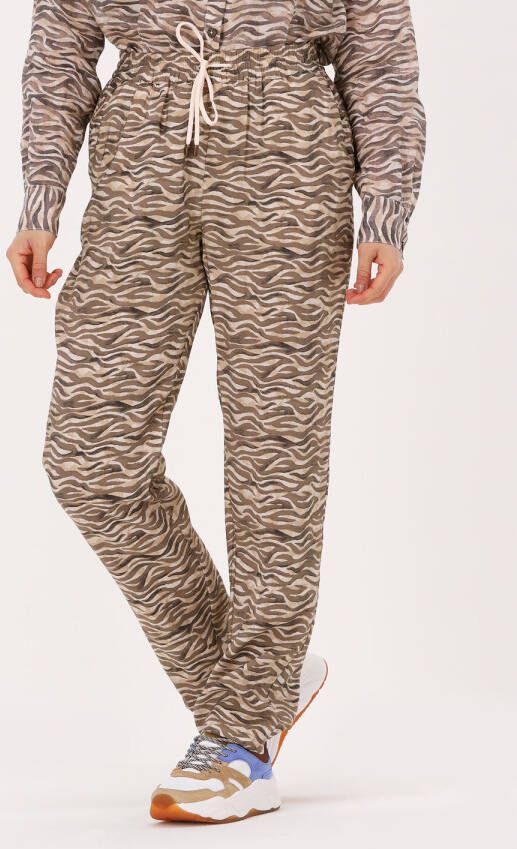 SCOTCH & SODA Dames Broeken Elasticated Mid-rise Regular-length Pants Bruin