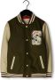 SCOTCH & SODA Jongens Jassen Wool College Jacket With Leather Sleeves Bruin - Thumbnail 1