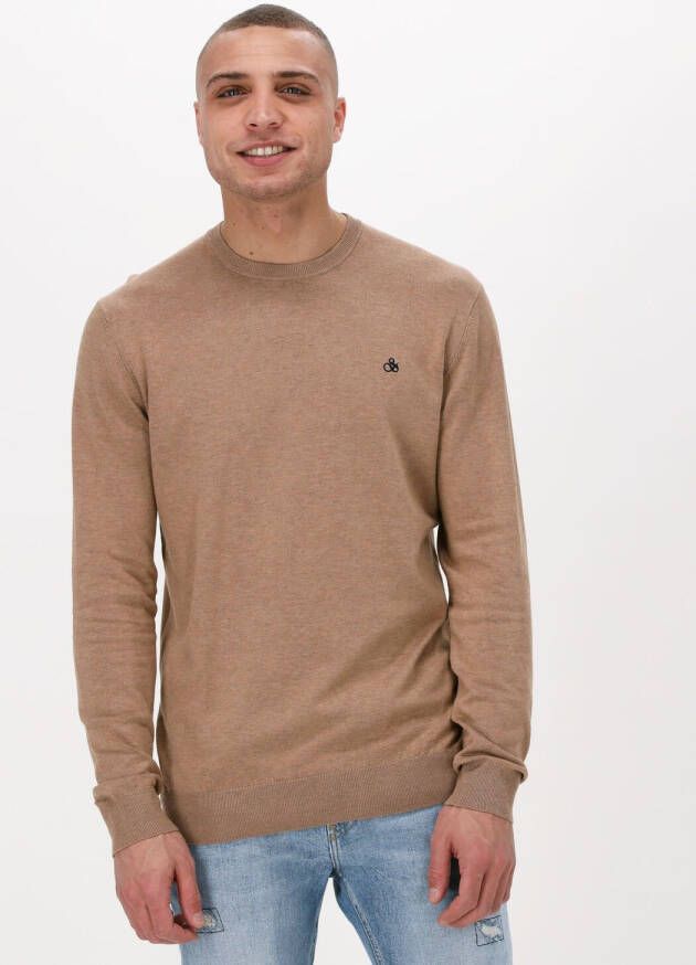 SCOTCH & SODA Heren Truien & Vesten Classic Crewneck Pullover Camel
