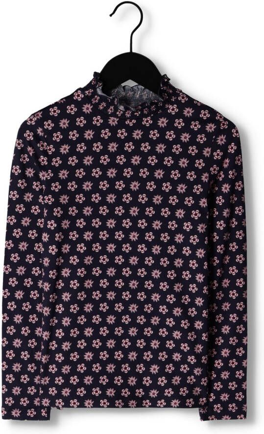 SCOTCH & SODA Meisjes Tops & T-shirts All Over Printed Slim Fit Longsleeve Donkerblauw