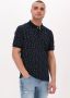 Scotch & Soda Donkerblauwe Casual Overhemd Printed Pique Polo In Organic Cotton - Thumbnail 1