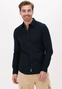 Scotch & Soda Donkerblauwe Casual Overhemd Solid Slim Fit Shirt