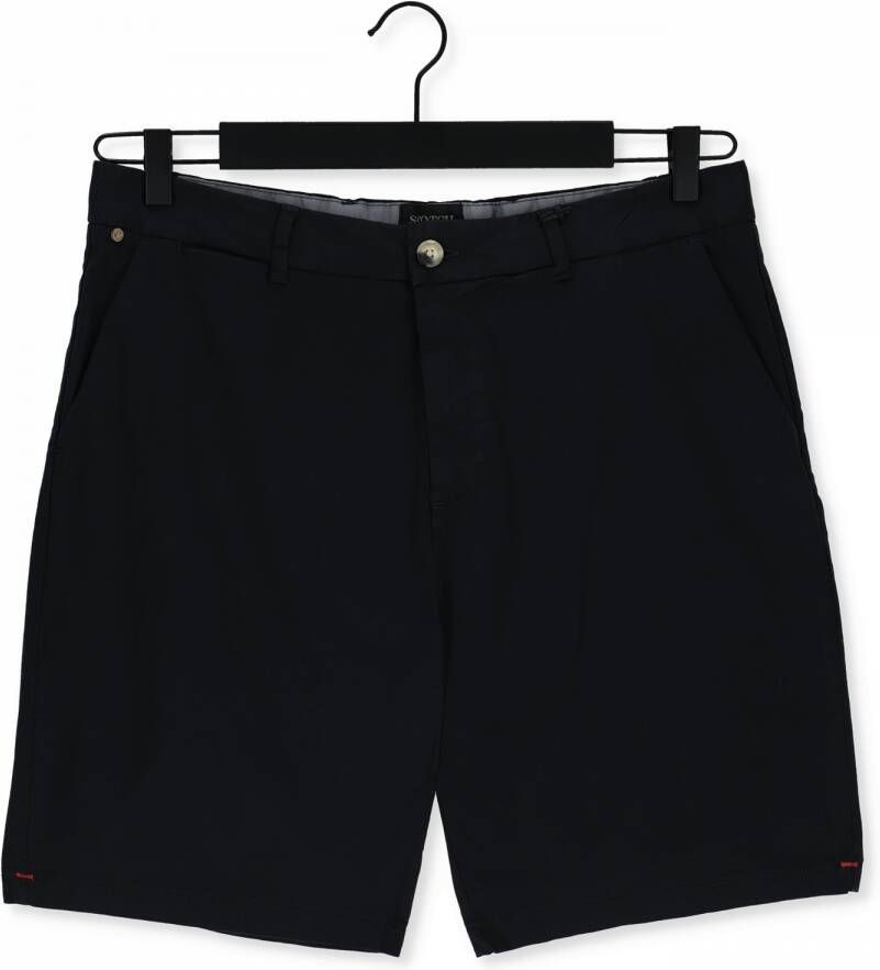 Scotch & Soda Donkerblauwe Korte Broek Stuart Garment-dyed Pima Cotton-blend Short