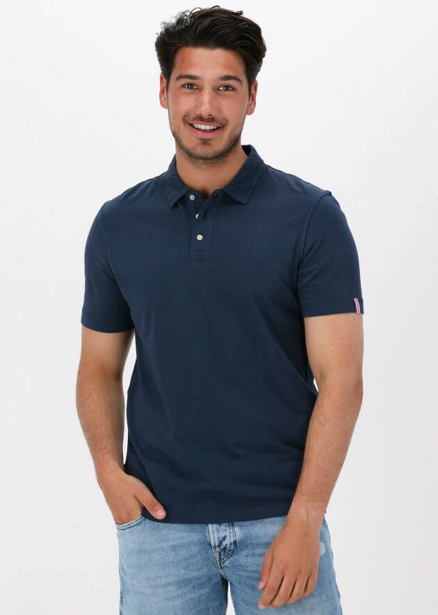 Scotch & Soda Donkerblauwe Polo Garment-dyed Jersey Polo In Organic Cotton