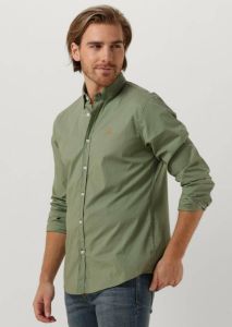 Scotch & Soda Donkergroene Casual Overhemd Seasonal Essentials Solid Organic Cotton Poplin Shirt