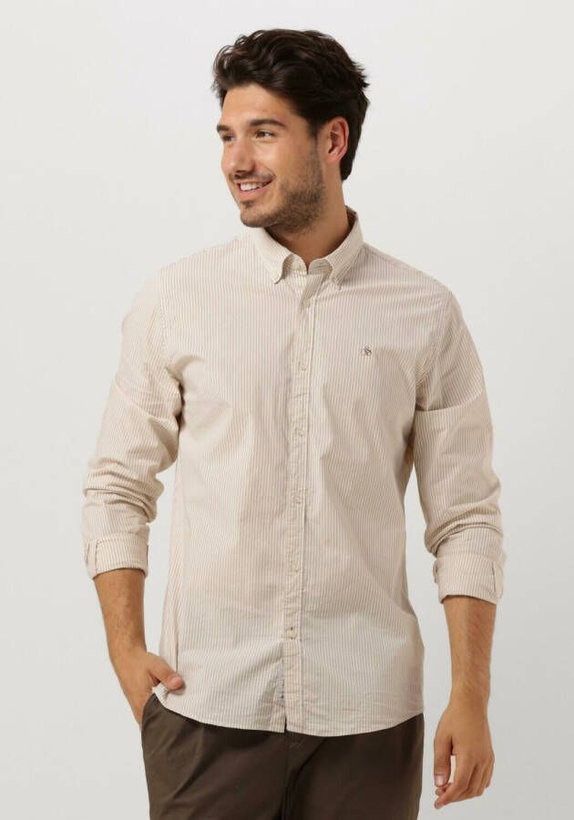 SCOTCH & SODA Heren Overhemden Essential Stripe Poplin Shirt Gebroken Wit