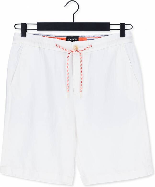 SCOTCH & SODA Heren Broeken Fave Linen-blend Beach Short Gebroken Wit