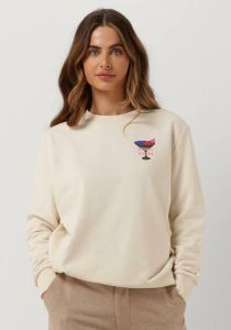 Scotch & Soda Relaxed fit crewneck sweater aged white Beige Dames