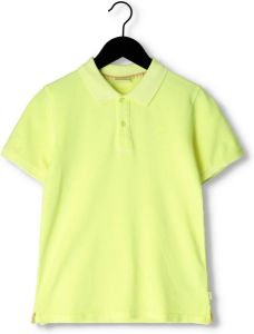 Scotch & Soda Gele Polo Garment Dyed Short Sleeved Pique Polo