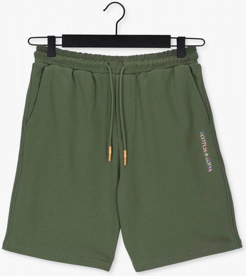 SCOTCH & SODA Heren Broeken Sweat Short In Organic Cotton Groen