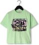 SCOTCH & SODA Meisjes Tops & T-shirts Oversized Artwork T-shirt Groen - Thumbnail 1