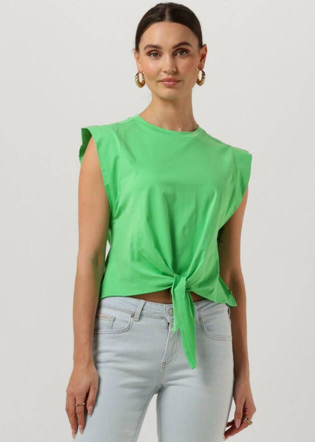 SCOTCH & SODA Dames Tops & T-shirts Relaxed-fit Knotted T-shirt Groen
