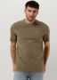 SCOTCH & SODA Heren Polo's & T-shirts Garment Dye Logo Embroidery Tee Khaki - Thumbnail 1