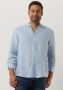 SCOTCH & SODA Heren Overhemden Regular-fit Linen Shirt With Sleeve Roll-up Lichtblauw - Thumbnail 1