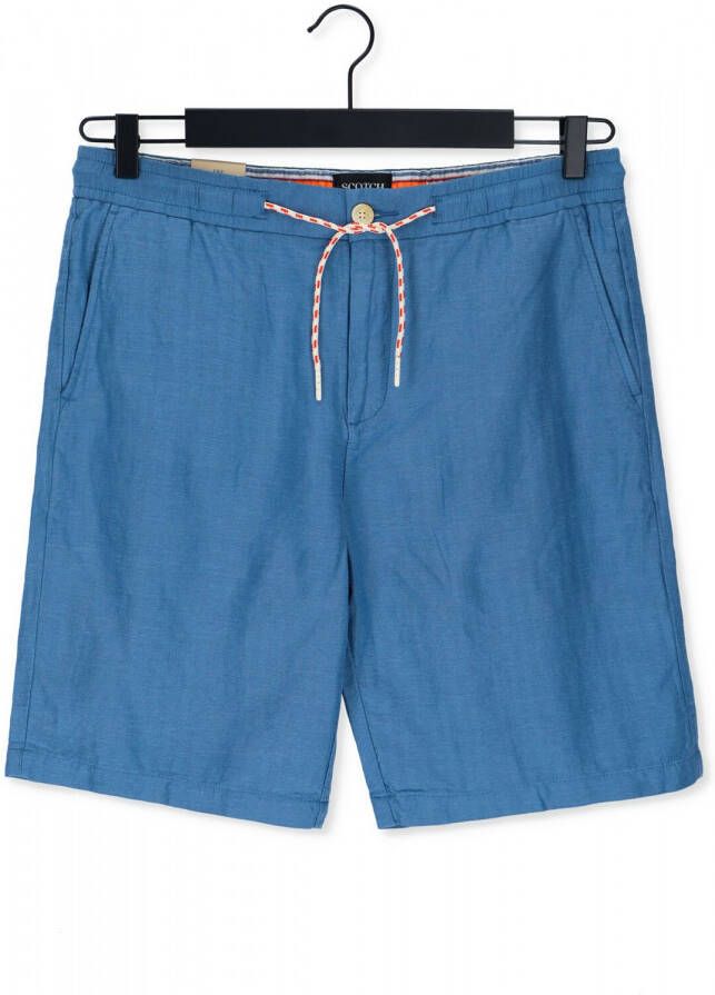 SCOTCH & SODA Heren Broeken Fave Linen-blend Beach Short Lichtblauw