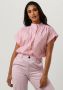 SCOTCH & SODA Dames Blouses Extended Shoulder Roll Sleeve Shirt Lichtroze - Thumbnail 1