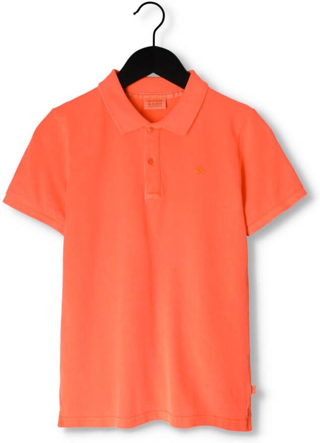 SCOTCH & SODA Jongens Polo's & T-shirts Garment Dyed Short Sleeved Pique Polo Neon