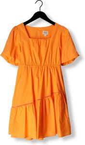 Scotch & Soda Oranje Mini Jurk Voluminous Tape Detail Dress