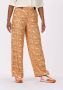 Scotch & Soda high waist wide leg palazzo broek met all over print oranje lichtroze - Thumbnail 1