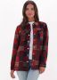 Scotch & Soda Stijlvolle Patchwork Check Jas Rood Dames - Thumbnail 1