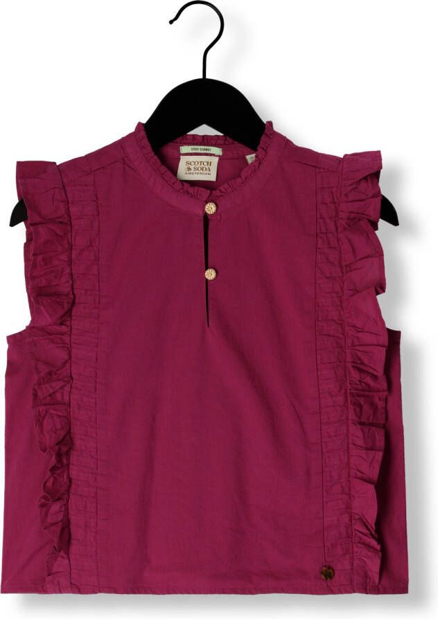SCOTCH & SODA Meisjes Tops & T-shirts Sleeveless Lightweight Cotton Top Roze
