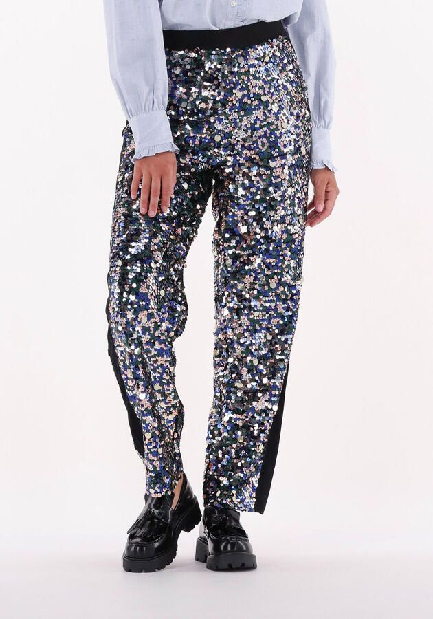 SCOTCH & SODA Dames Broeken Metallic Piece Sequin High-rise Pants Zilver - Foto 3
