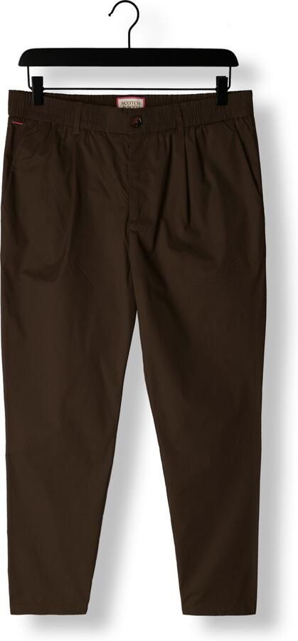 SCOTCH & SODA Heren Broeken Relaxed Slim-fit Stretch Poplin Jogger Bruin - Foto 2