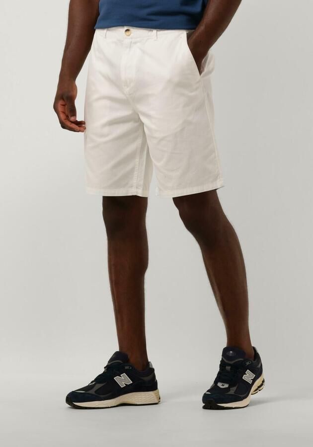 SCOTCH & SODA Heren Broeken Stuart Garment-dyed Cotton-blend Twill Short Gebroken Wit - Foto 4