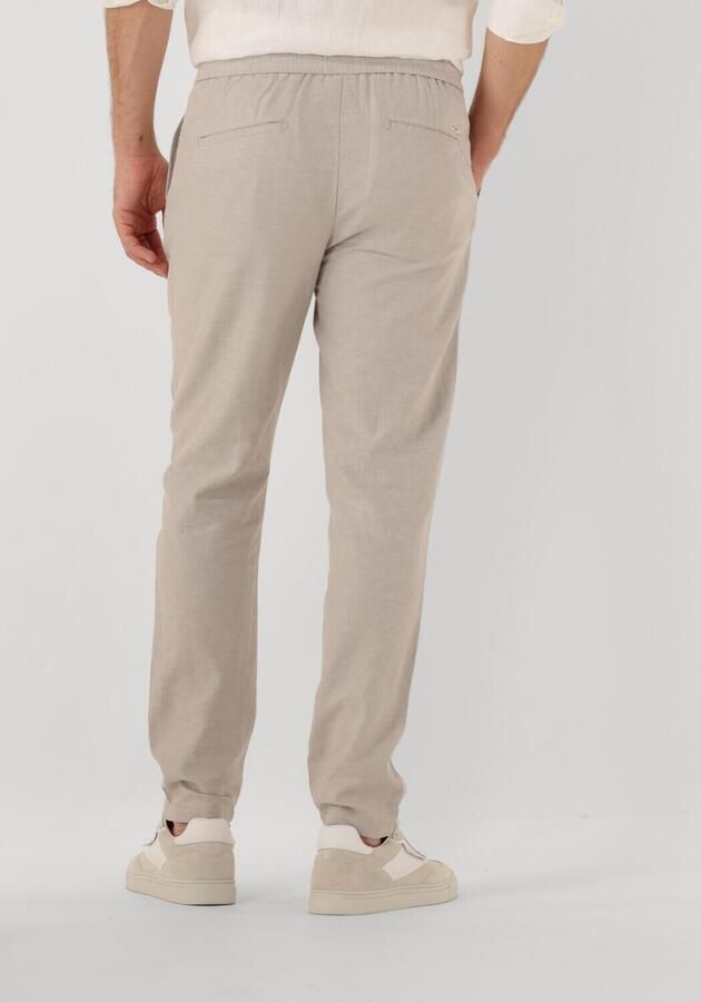 Scotch & Soda Tapered fit stoffen broek met tunnelkoord model 'Warren'