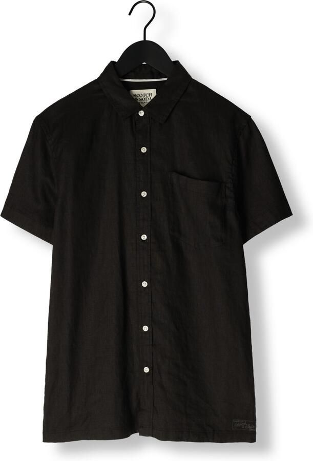 SCOTCH & SODA Heren Overhemden Linen Shirt Zwart - Foto 3