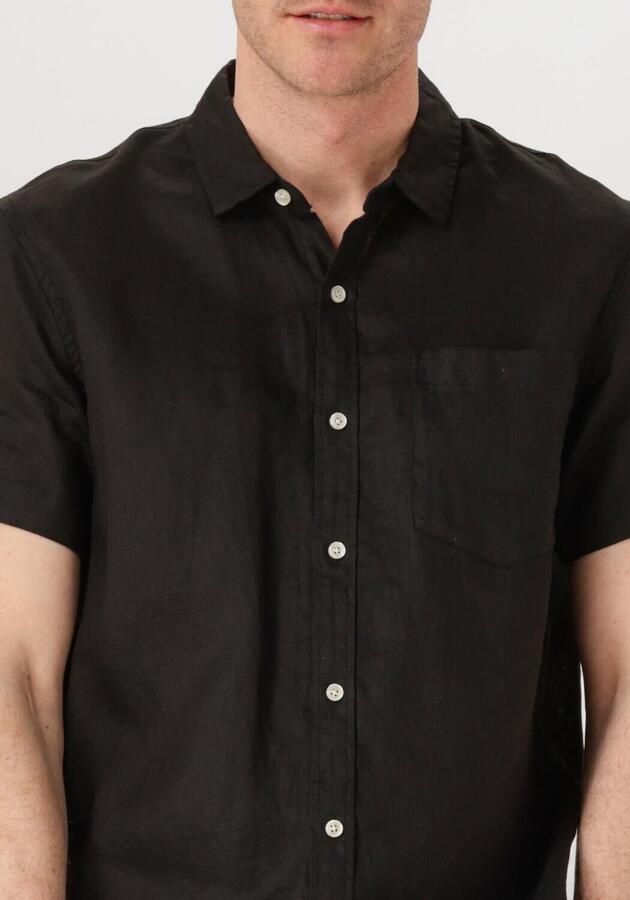 SCOTCH & SODA Heren Overhemden Linen Shirt Zwart - Foto 2