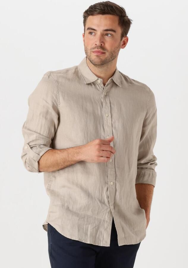 SCOTCH & SODA Heren Overhemden Regular Fit Linen Shirt Beige - Foto 4