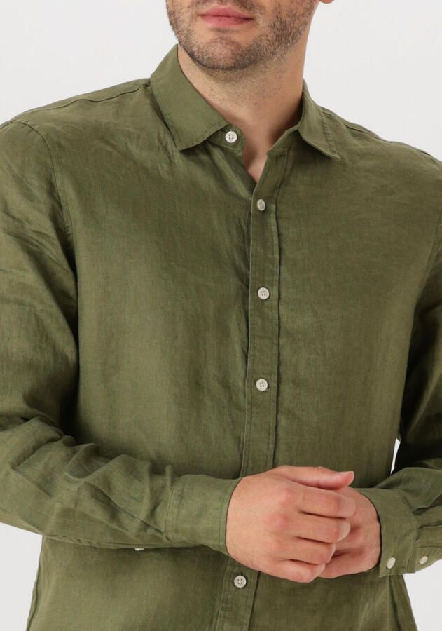 SCOTCH & SODA Heren Overhemden Regular Fit Linen Shirt Groen - Foto 2