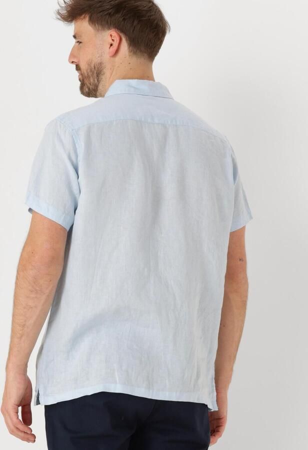 SCOTCH & SODA Heren Overhemden Short-sleeved Regular Fit Linen Shirt Lichtblauw - Foto 3