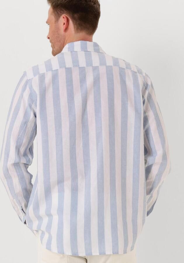 Scotch & Soda Overhemd Lange Mouw Scotch & Soda Linnen Blend Overhemd Streep Lichtblauw - Foto 2