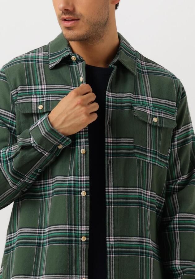SCOTCH & SODA Heren Overshirts Regular Fit Multicoloured Flannel Check Groen