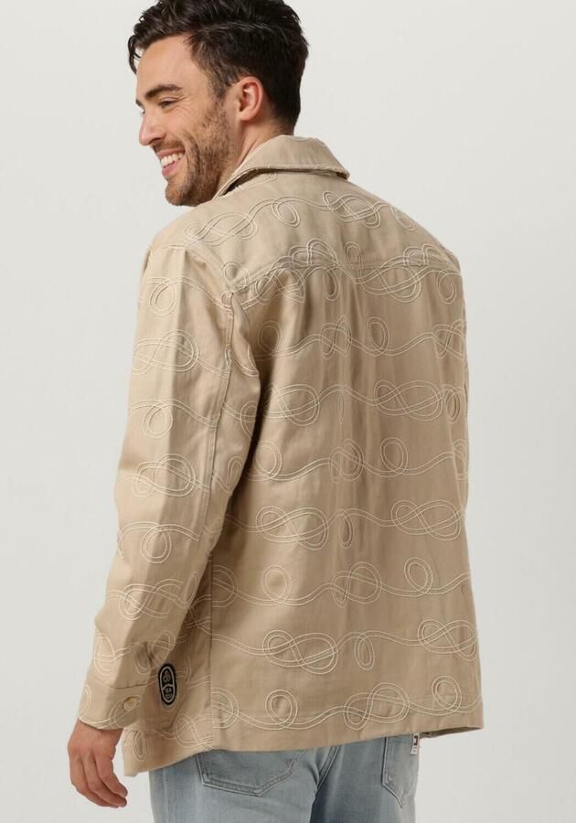 SCOTCH & SODA Heren Overshirts Robe Jacquard Twill Overshirt Jacket Beige - Foto 2