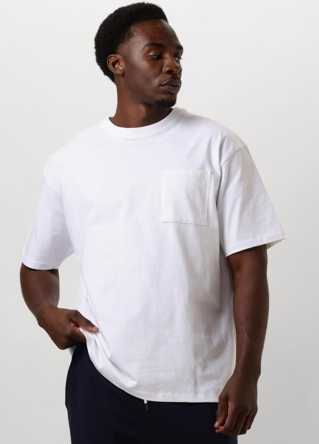 SCOTCH & SODA Heren Polo's & T-shirts 3 Crosses Loose Fit Pocket T-shirt Wit - Foto 4