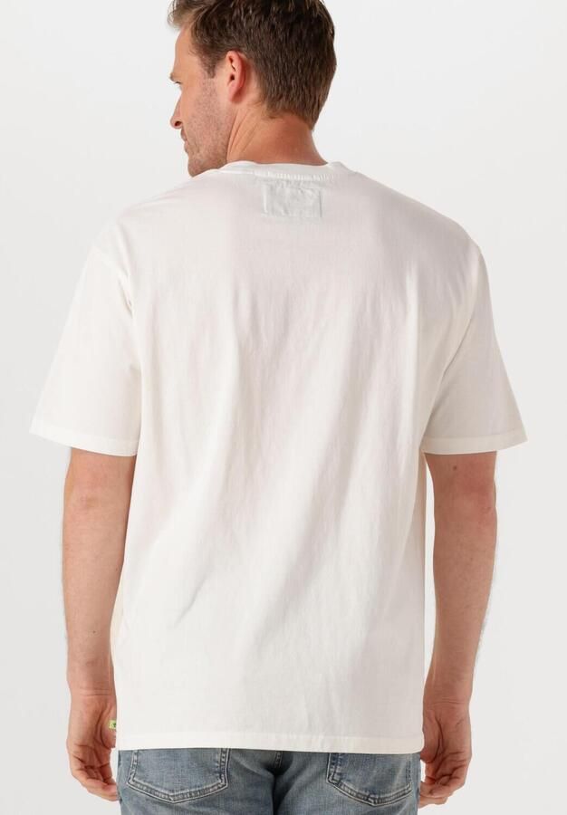 SCOTCH & SODA Heren Polo's & T-shirts Relaxed-fit Washed Artwork T-shirt Wit - Foto 3